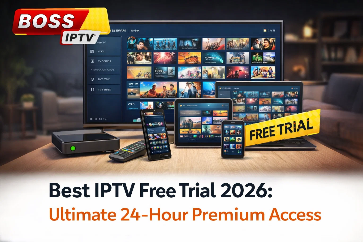 Best IPTV Free Trial 2026 - Ultimate 24-Hour Premium Access